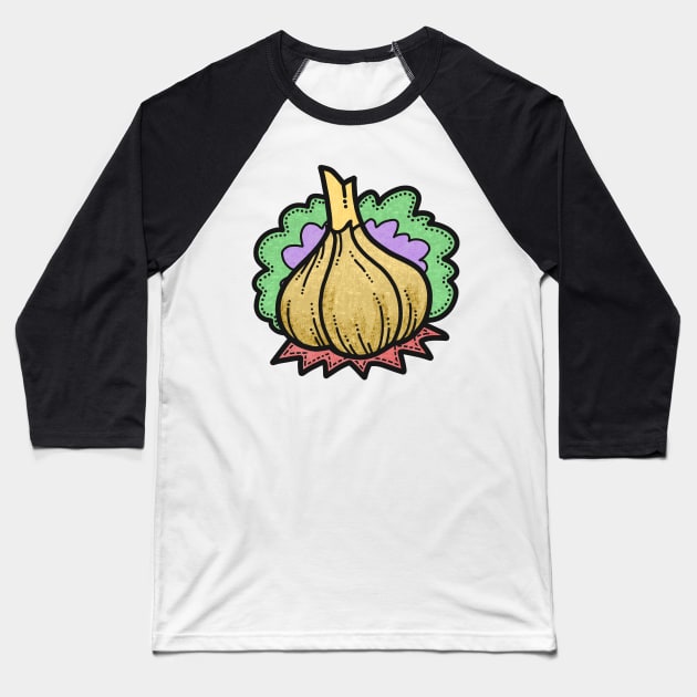 Garlic lover Baseball T-Shirt by Fushiznick